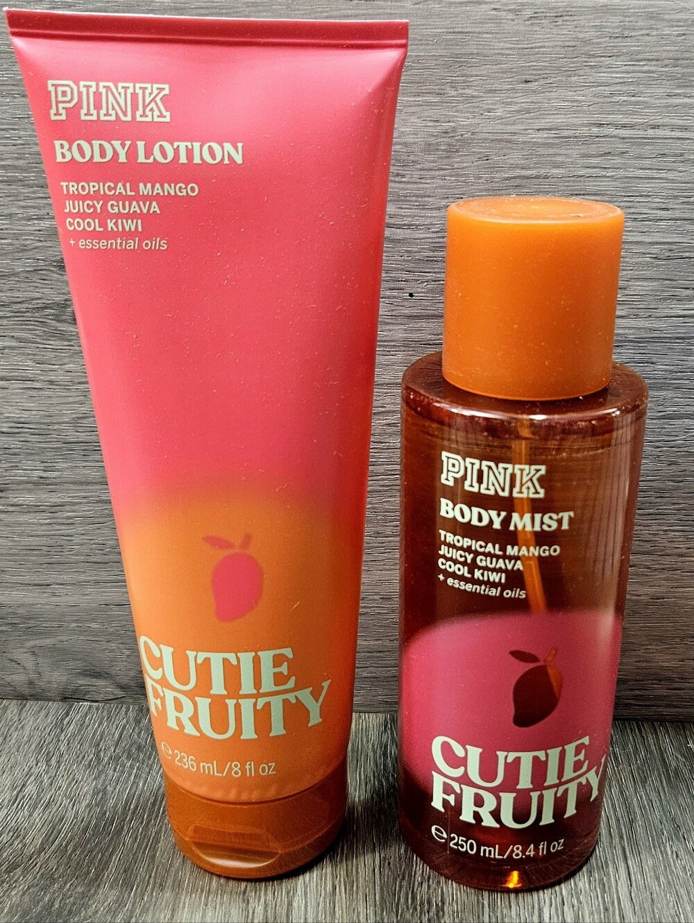 Victoria's Secret Cutie Fruity Body Mist & Body Lotion Set NEW MSRP $39.95 Mango